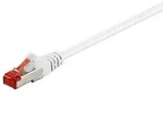 CAT 6 Netzwerkkabel, S/FTP, LS0H, wei&szlig; - L&auml;nge: 0,15 m