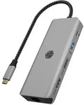 ICY BOX, USB-C 9-in-1 DockingStation, 100W PD, 2xHDMI 4K 60Hz, DP 1.4, USB 3.2, LAN,
