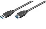 USB 3.0 SuperSpeed Verl&auml;ngerungskabel A Stecker  A Buchse schwarz - L&auml;nge: 3,00 m