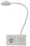 EINLICHT Halo LED-Steckdosenleuchte, Schwanenhals, 3-stufig dimmbar, 3,3W, 220-240V,