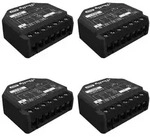 Shelly Plus 2PM Gen3, Dual WLAN + Bluetooth Schaltaktor mit Messfunktion, 4er Pack