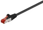 CAT 6 Netzwerkkabel, S/FTP, schwarz - L&auml;nge: 0,25 m