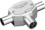 Antennenverteiler / T-Adapter, 2x IEC/Koax-Stecker - IEC/Koax-Buchse,