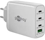 Goobay USB-C PD Multiport-Schnellladeger&auml;t, 3x USB-C + USB, 100W, wei&szlig;