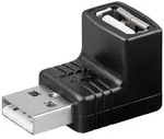 USB 2.0 90&deg; Winkeladapter A Stecker - A Buchse schwarz