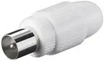 IEC/Koax-Stecker, Schraubbefestigung, Kunststoffausf&uuml;hrung