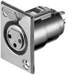 XLR-Einbaubuchse, 3 Pin, mit Verriegelung