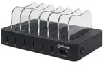 Manhattan 6-Port USB-Ladestation 50W, 2,4A pro Port, schwarz
