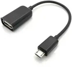 USB 2.0 Hi-Speed OTG Adapterkabel Economy Micro-B Stecker - A Buchse schwarz...