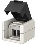 Goobay Outdoor-Aufputzdose, IP44, 2x Keystone-Ports, 180&deg; Kabelf&uuml;hrung,...