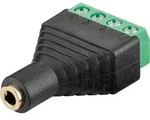 Terminalblock 4-pin > Klinke 3,5 mm Buchse (4-Pin, stereo) - Schraubbefestigung