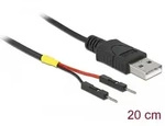 Kabel USB Typ A Stecker  2x Pfostenstecker einzeln zur Stromversorgung - L&auml;nge: 20
