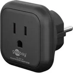 Reiseadapter, US/Japan-Buchse (Typ B, 3-polig) - Schutzkontaktstecker (Typ F,...