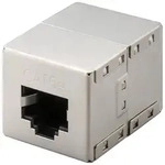 CAT 5e Modularkupplung, 2 x RJ45-Buchse, geschirmt, Metallgeh&auml;use