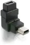 Mini USB 2.0 90&deg; Winkeladapter Mini B Stecker - Mini B Buchse oben/unten schwarz