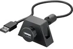 USB 2.0 Hi-Speed Verl&auml;ngerungskabel zum Einbau, mit Montagehalterung, schwarz -