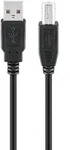USB 2.0 Hi-Speed Kabel A Stecker  B Stecker schwarz - L&auml;nge: 1,80 m