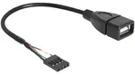 Adapterkabel, USB Pinheader Buchse - USB 2.0 Typ A Buchse, 20cm