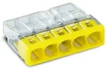 WAGO 2273-0205 COMPACT Verbindungsdosenklemme, 5 Fach, gelb - Inhalt: einzeln