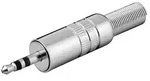 Klinkenstecker, 3,5mm, Stereo / 3 polig, Metallausf&uuml;hrung mit Knickschutz,