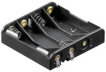 Batteriehalter f&uuml;r 4x Microzellen AAA mit L&ouml;tanschluss