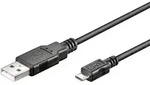 USB 2.0 Hi-Speed Kabel A Stecker  Micro B Stecker schwarz - L&auml;nge: 0,15 m