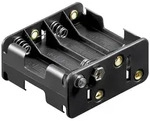 Batteriehalter f&uuml;r 8x Mignon AA 4/4 mit Druckknopfanschluss