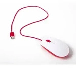 offizielle Raspberry Pi Maus, rot/wei&szlig;