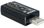 Delock USB Sound Adapter 7.1, 3,5 mm 3 Pin Klinke, USB 2.0 Typ A, 16 Bit 48 kHz