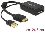 Adapter HDMI-A Stecker - Displayport 1.2 Buchse schwarz
