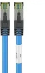 CAT 6A Patchkabel mit CAT 8.1 Rohkabel, S/FTP, LSZH, blau - L&auml;nge: 0,25 m