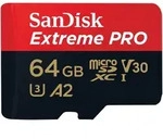 SanDisk Extreme Pro microSDXC A2 UHS-I U3 V30 200MB/s Speicherkarte + Adapter 64GB