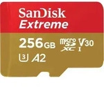SanDisk Extreme microSDXC A2 UHS-I U3 V30 190MB/s Speicherkarte + Adapter 256GB