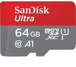 SanDisk Ultra microSDHC A1 140MB/s Class 10 Speicherkarte + Adapter 64GB