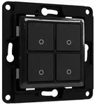 Shelly Wall Switch, 4-fach, schwarz