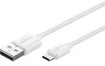 goobay Fast Charge Micro USB Schnellladekabel wei&szlig; 1,0m