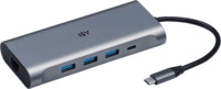 ISY IAD 1025-1 USB-C 6-in-1 Multiport-Adapter, Silber Aluminium