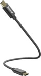 HAMA USB-C, Ladekabel, 0,2 m, Schwarz