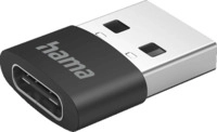HAMA USB-C-Buchse auf USB-A-Stecker 3er Pack, Adapter, Schwarz