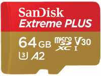 SANDISK Elite Extreme® PLUS UHS-I, Micro-SDXC Speicherkarte, 64 GB, 200 MB/s