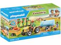 PLAYMOBIL 71442 Traktor m. Anhänger/Wassertank Spielset, Mehrfarbig