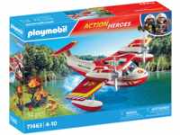 PLAYMOBIL 71463 Feuerwehrflugzeug mit Löschfunktion Spielset, Mehrfarbig
