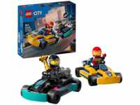 LEGO City 60400 Go-Karts mit Rennfahrern Bausatz, Mehrfarbig