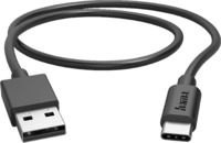 HAMA USB-Typ-A auf USB-Typ-C, Ladekabel, 0,5 m, Schwarz