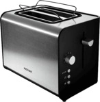KOENIC KTO 120 Toaster Edelstahl/Schwarz (870 Watt, Schlitze: 2)