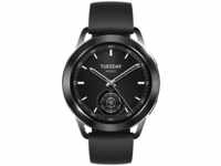 XIAOMI Watch S3 Smartwatch Edelstahl Fluorkautschuk, 22 mm, Black