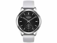 XIAOMI Watch S3 Smartwatch Edelstahl Fluorkautschuk, 20 mm, Silver