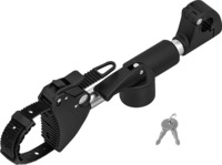 EUFAB Verstellbarer Strap-Rahmenhalter bis 27 cm, Schwarz/Grau)