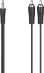 HAMA 3.5-mm-Klinken-Stecker auf 2x Cinch-Stecker, Kabel, 1,5 m