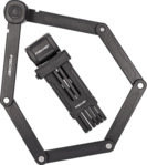 FISCHER 85 cm Faltschloss mit Halter (Schwarz)